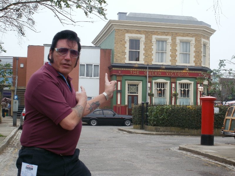 Eastenders in front of the Queen Vic pub