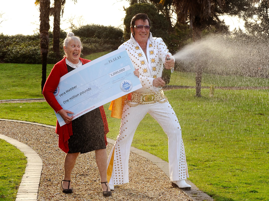 Paul with Euromillions winner Vera Webber