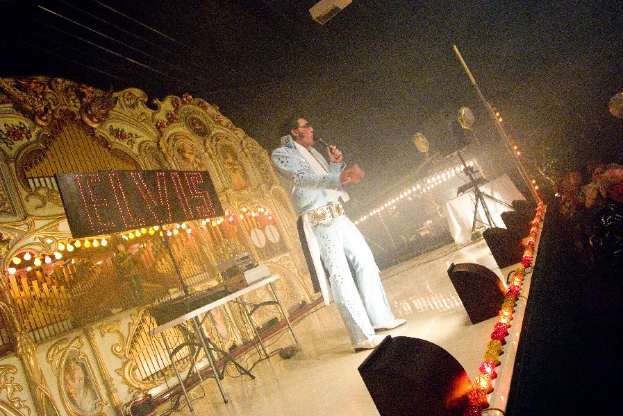 In front of fairground organ