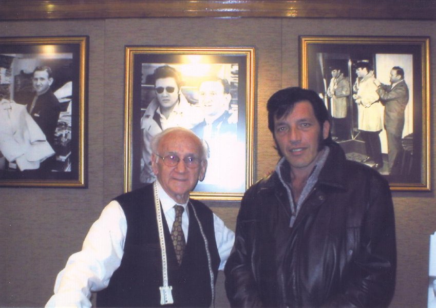 Elvis Tribute Artist With Mr Lansky Elvis's tailor