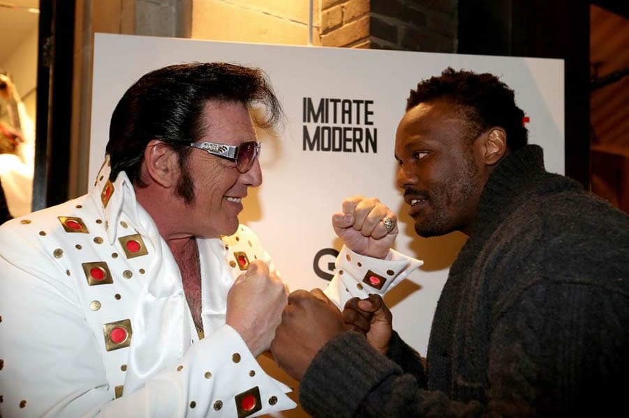 Paul with boxer Derek Chisora